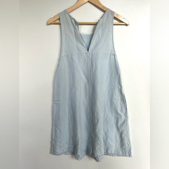 Wilfred white linen sleeveless trompette shift dress light blue - Picture 3 of 9
